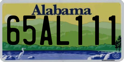 AL license plate 65AL111