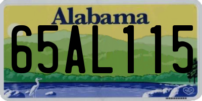 AL license plate 65AL115