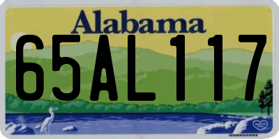 AL license plate 65AL117