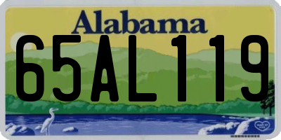 AL license plate 65AL119