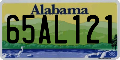 AL license plate 65AL121