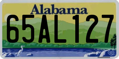 AL license plate 65AL127