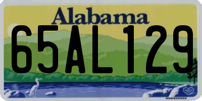 AL license plate 65AL129