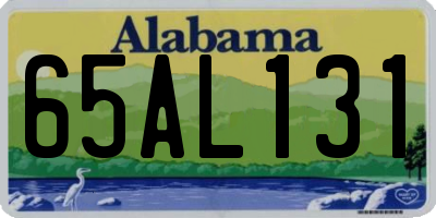AL license plate 65AL131