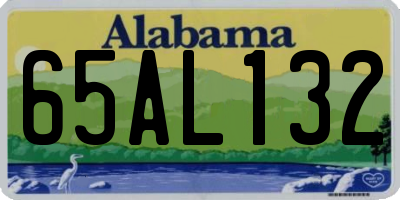 AL license plate 65AL132