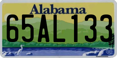AL license plate 65AL133