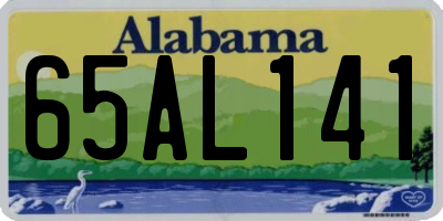 AL license plate 65AL141