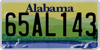 AL license plate 65AL143