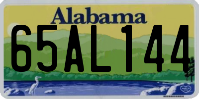 AL license plate 65AL144