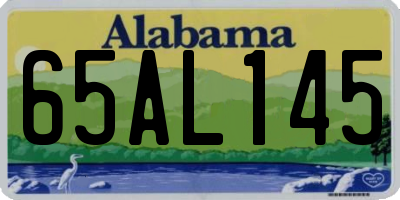 AL license plate 65AL145