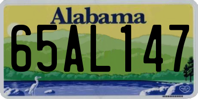 AL license plate 65AL147