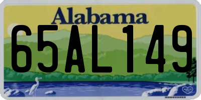 AL license plate 65AL149