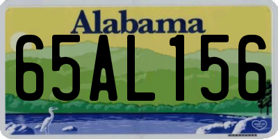 AL license plate 65AL156