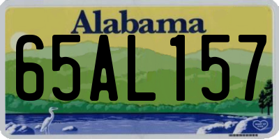 AL license plate 65AL157