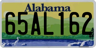 AL license plate 65AL162