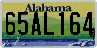 AL license plate 65AL164