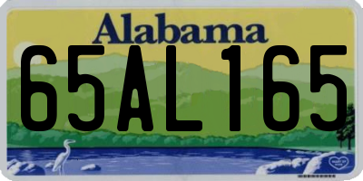 AL license plate 65AL165