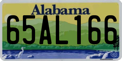 AL license plate 65AL166