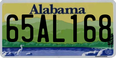 AL license plate 65AL168