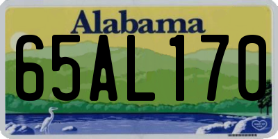 AL license plate 65AL170