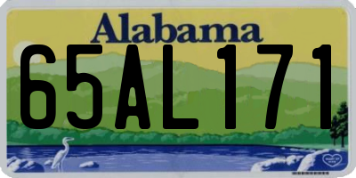 AL license plate 65AL171