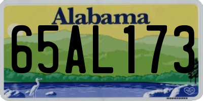 AL license plate 65AL173