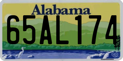 AL license plate 65AL174