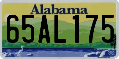 AL license plate 65AL175
