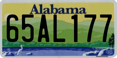 AL license plate 65AL177