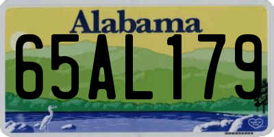 AL license plate 65AL179