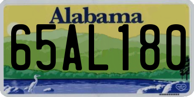 AL license plate 65AL180