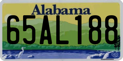 AL license plate 65AL188