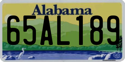 AL license plate 65AL189