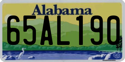AL license plate 65AL190