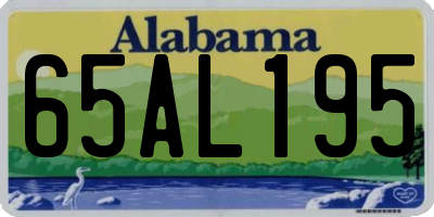 AL license plate 65AL195