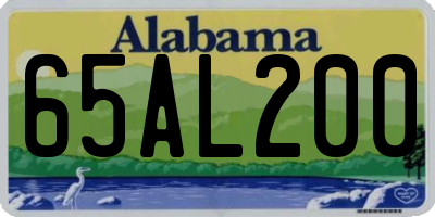 AL license plate 65AL200