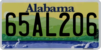 AL license plate 65AL206