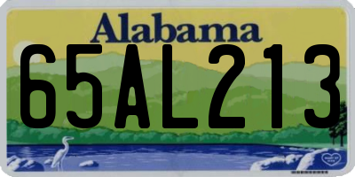 AL license plate 65AL213