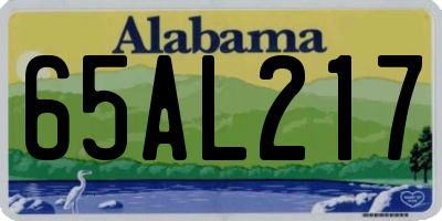 AL license plate 65AL217