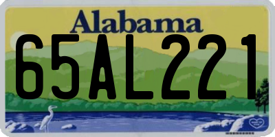 AL license plate 65AL221