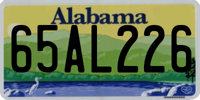AL license plate 65AL226