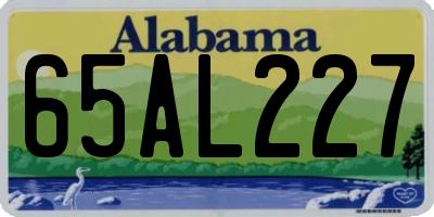 AL license plate 65AL227