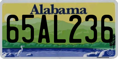AL license plate 65AL236