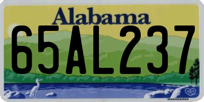AL license plate 65AL237
