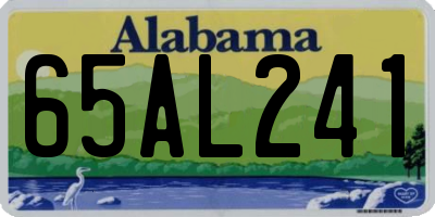 AL license plate 65AL241