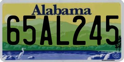 AL license plate 65AL245
