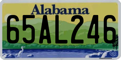 AL license plate 65AL246