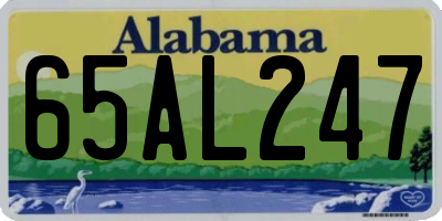 AL license plate 65AL247