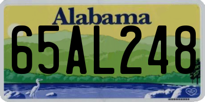 AL license plate 65AL248