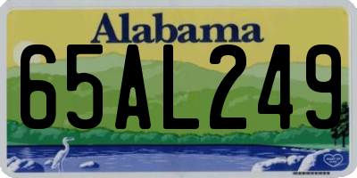 AL license plate 65AL249